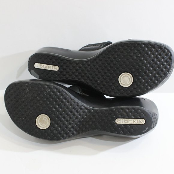 COLE HAAN Black Chunky Patent Leather Sandal 9 - Picture 6 of 12